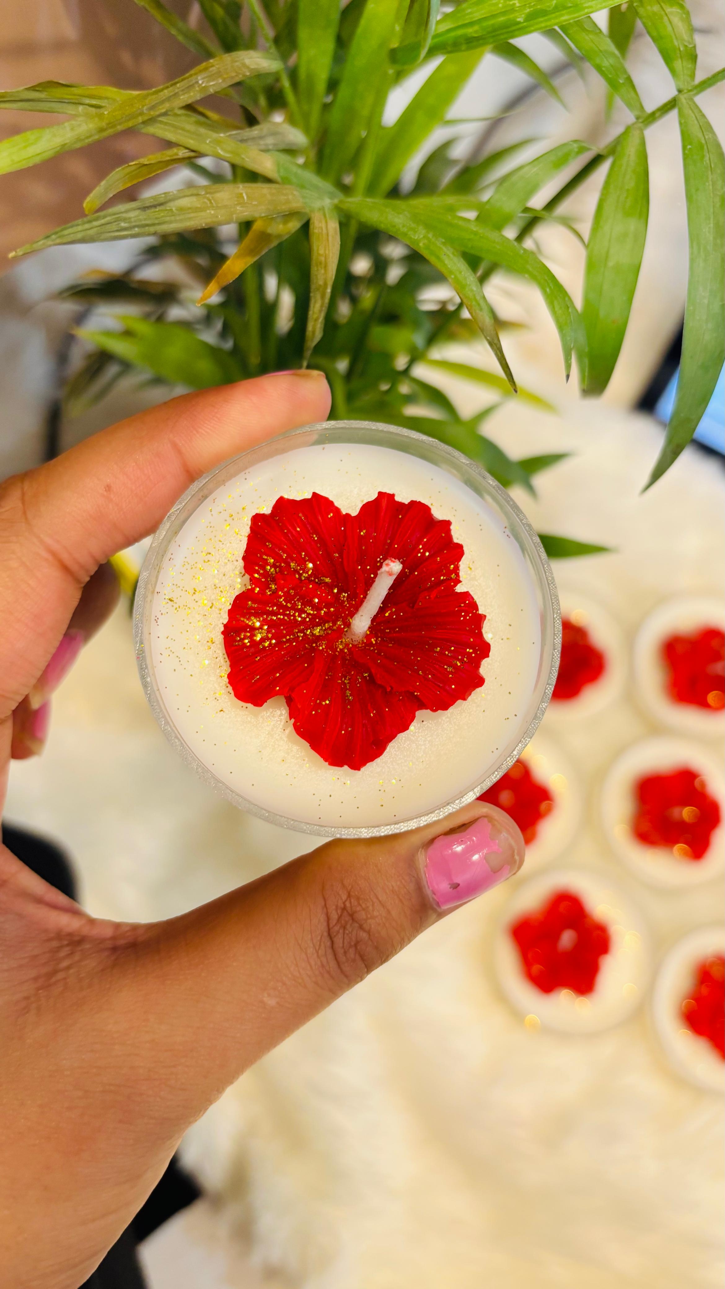 Hibiscus Candle