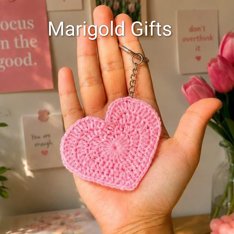 Pink heart Keychain