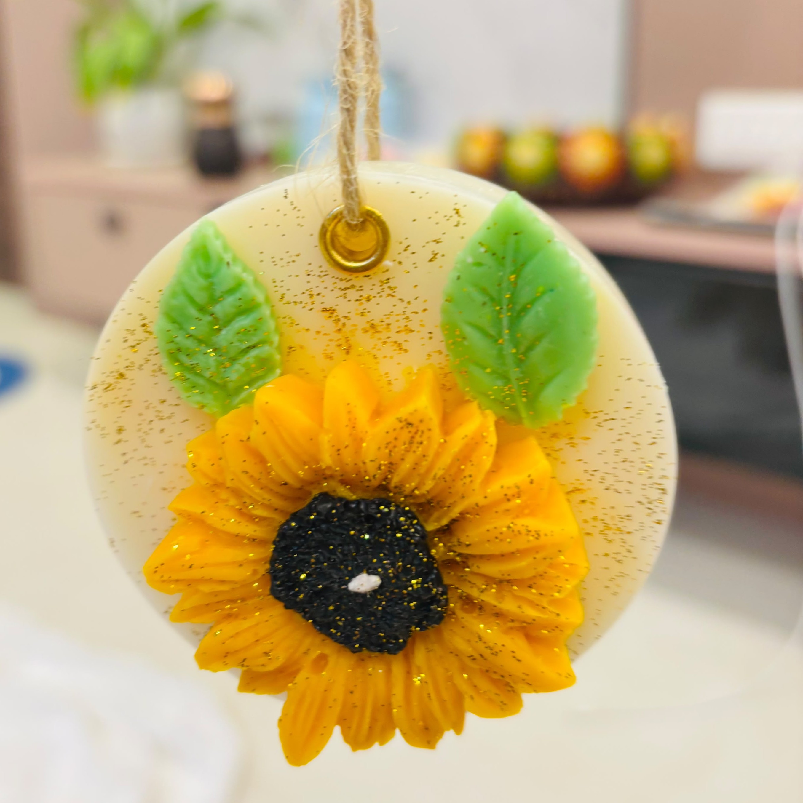 Round Scented Sunflower wax Sachets