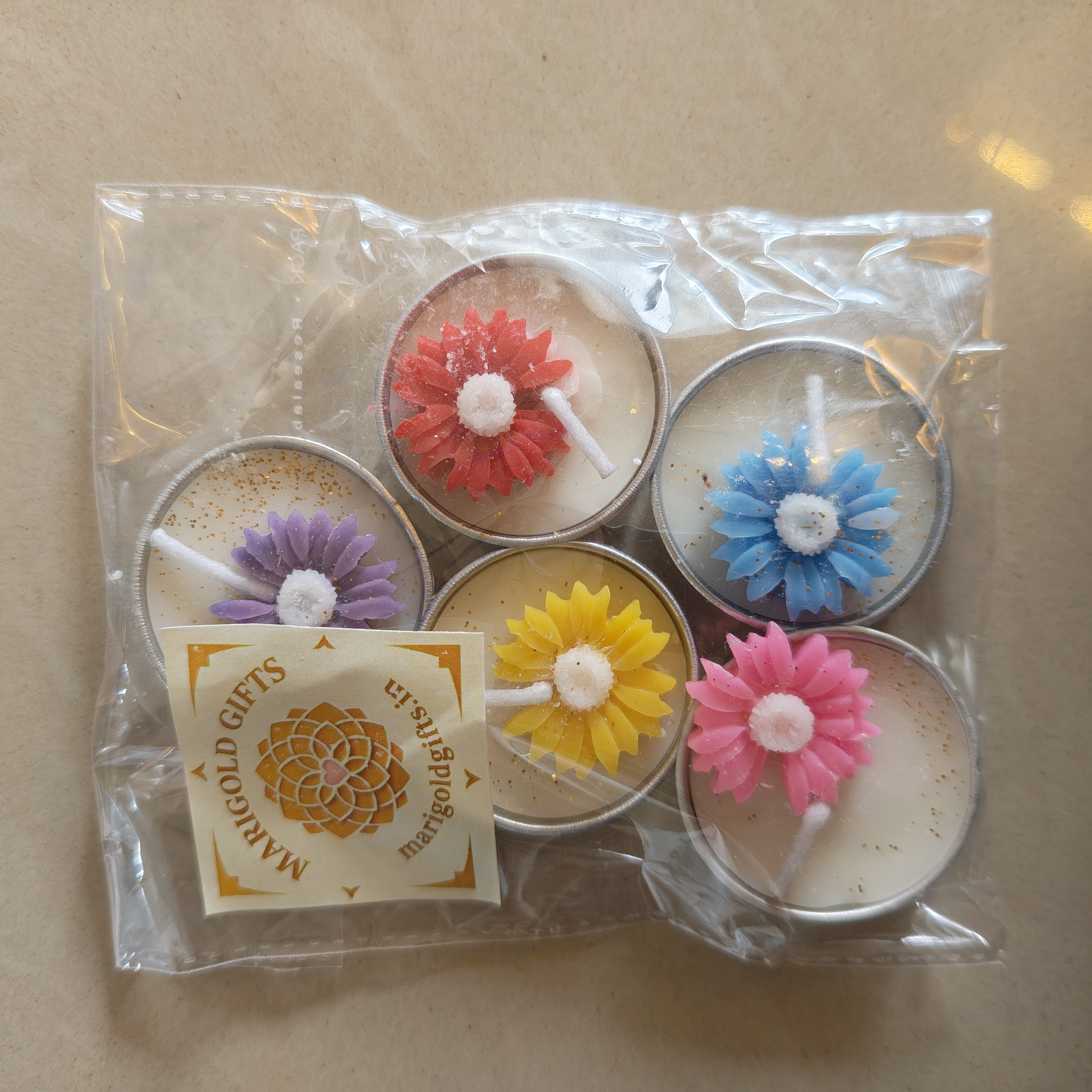 5 Daisy Cup Candles COMBO