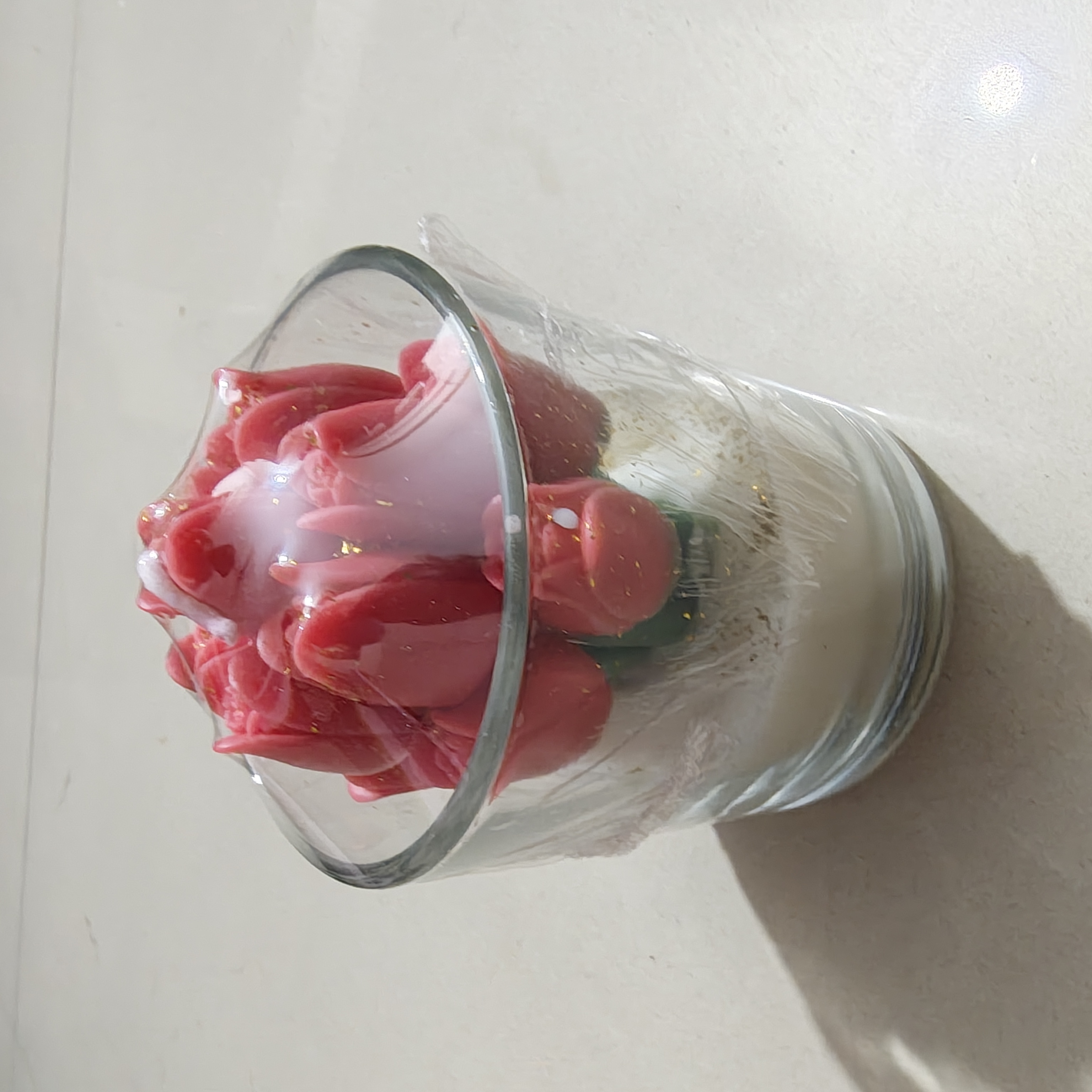 Tulip Bouquet Glass Candle